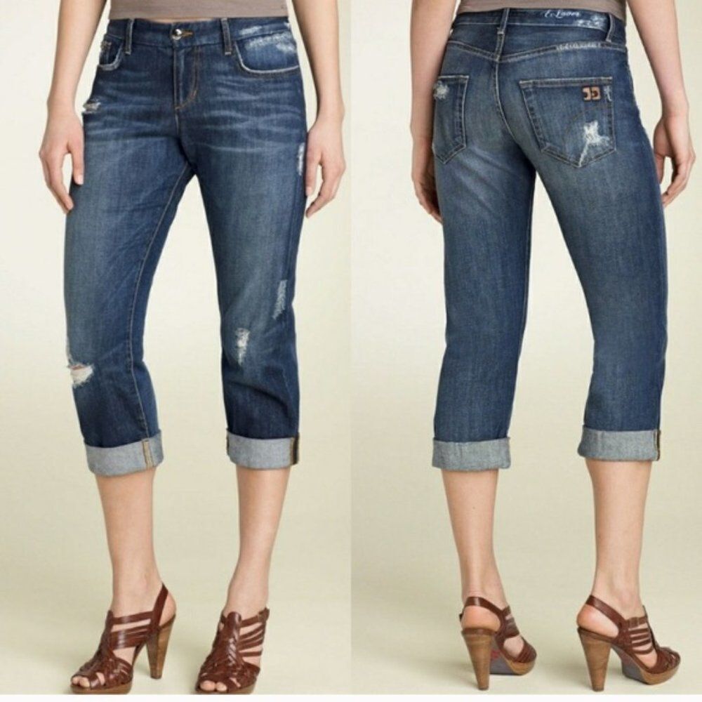 Joe’s Jeans Ex Lover Cropped  Distressed Jeans
